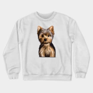 Cute Yorkshire Terrier Drawing Crewneck Sweatshirt